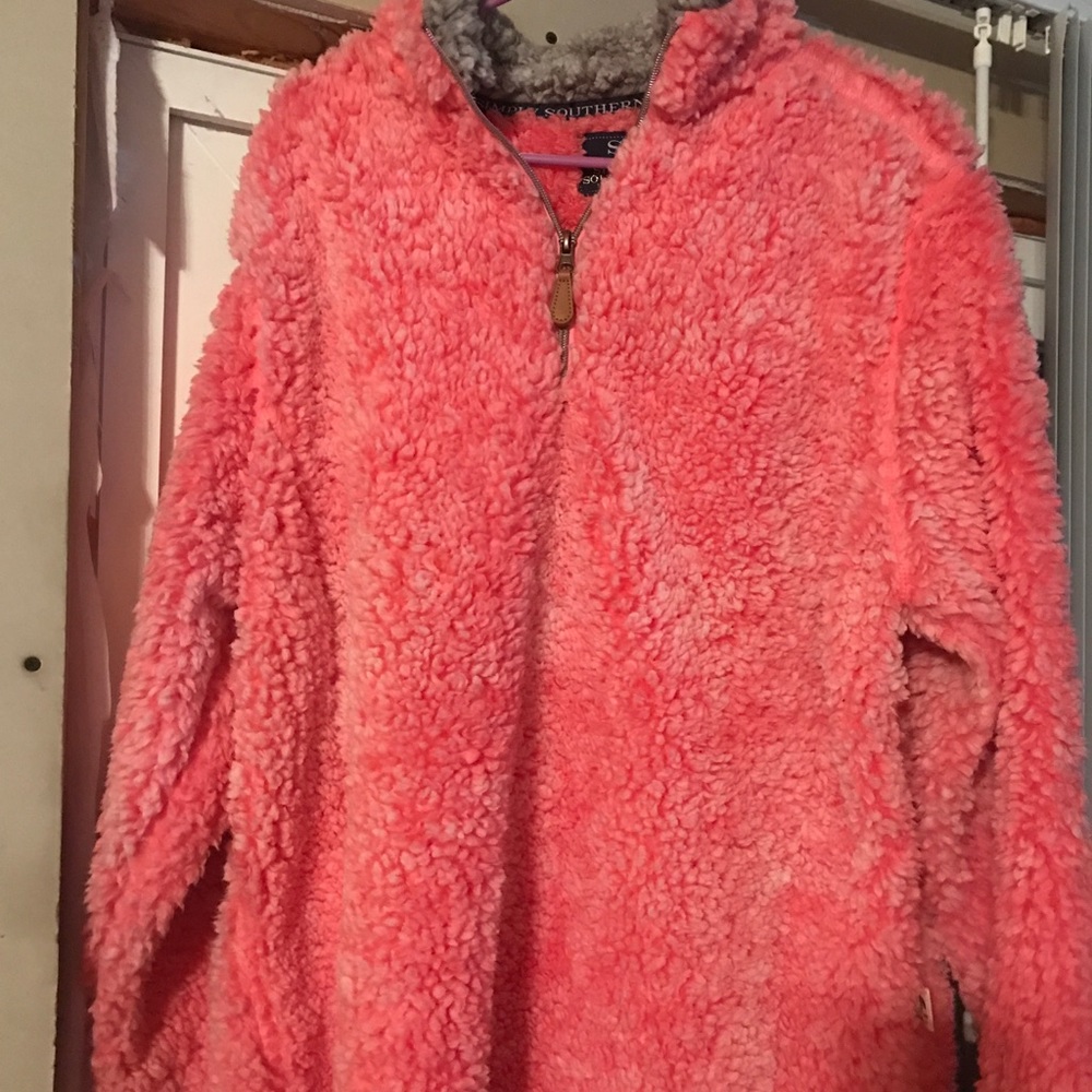 Pink simply southern pull over